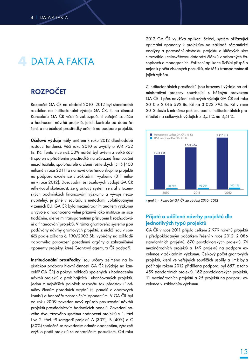 Účelové výdaje měly směrem k roku 2012 dlouhodobě rostoucí tendenci. Vůči roku 2010 se zvýšily o 974 752 tis. Kč.