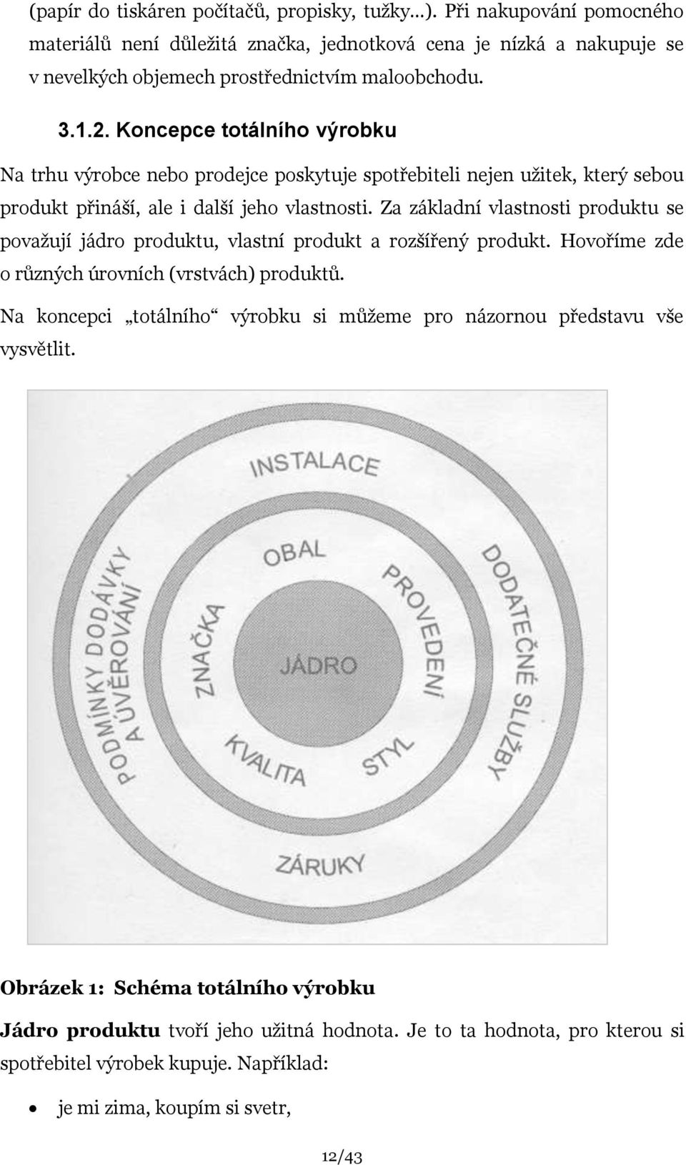 Koncepce totálního výrobku Na trhu výrobce nebo prodejce poskytuje spotřebiteli nejen uţitek, který sebou produkt přináší, ale i další jeho vlastnosti.