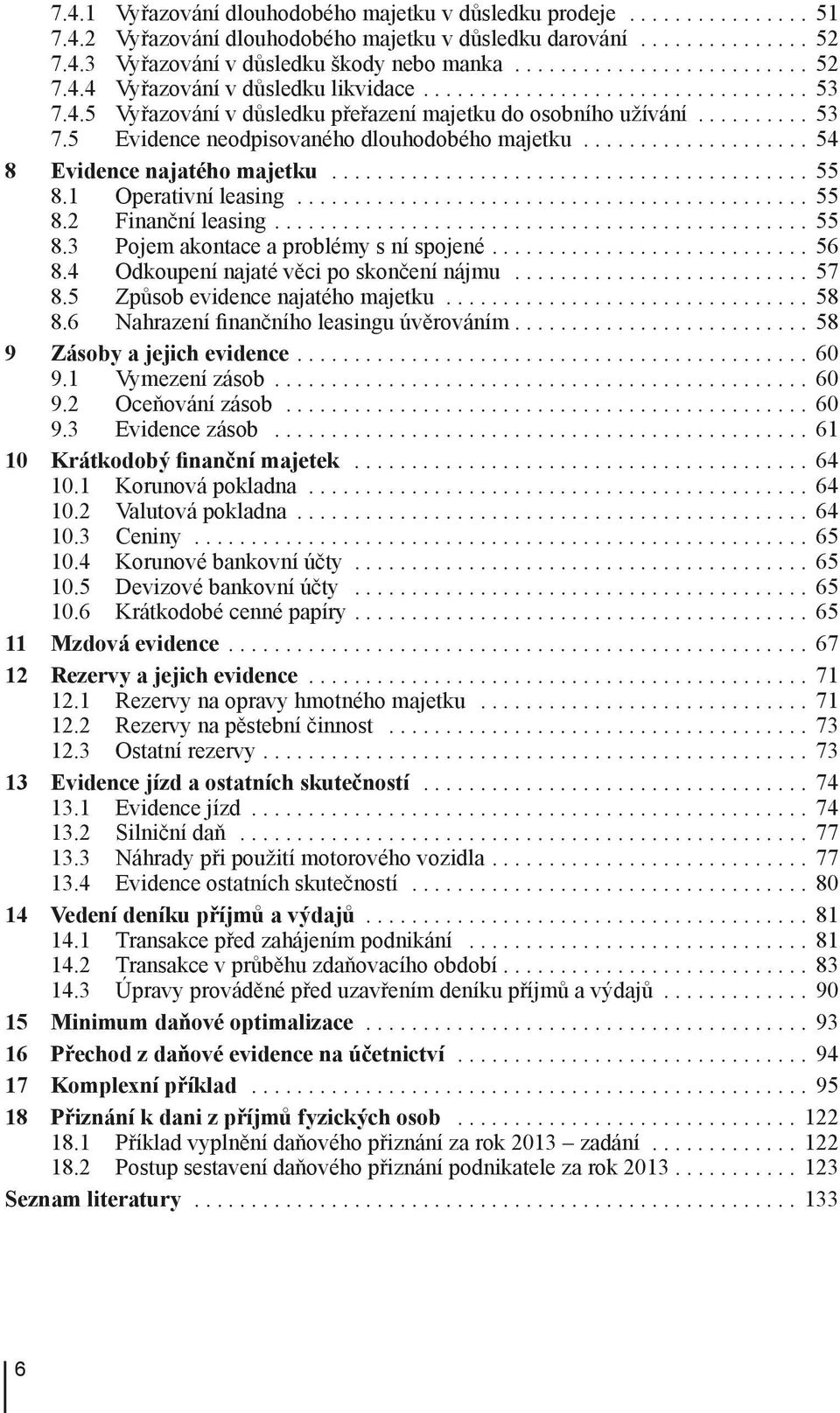 .. 55 8.3 Pojem akontace a problémy s ní spojené... 56 8.4 Odkoupení najaté věci po skončení nájmu... 57 8.5 Způsob evidence najatého majetku... 58 8.6 Nahrazení finančního leasingu úvěrováním.