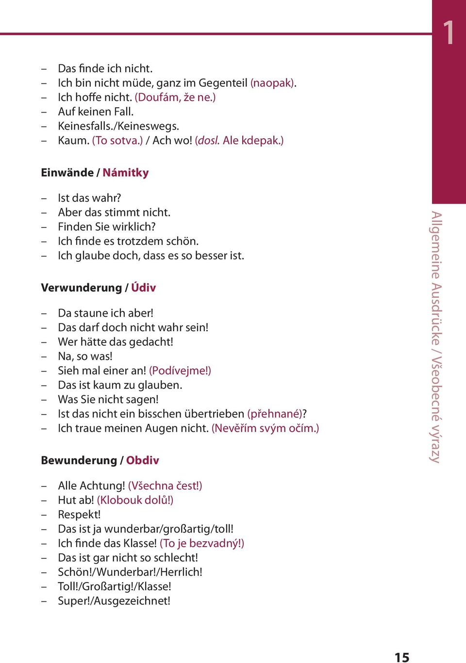 Das darf doch nicht wahr sein! Wer hätte das gedacht! Na, so was! Sieh mal einer an! (Podívejme!) Das ist kaum zu glauben. Was Sie nicht sagen! Ist das nicht ein bisschen übertrieben (přehnané)?