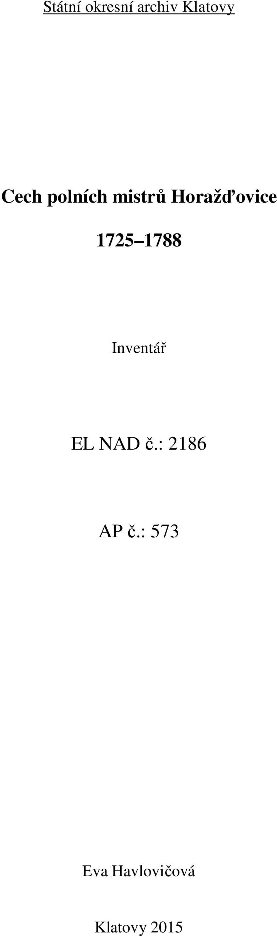 1725 1788 Inventář EL NAD č.