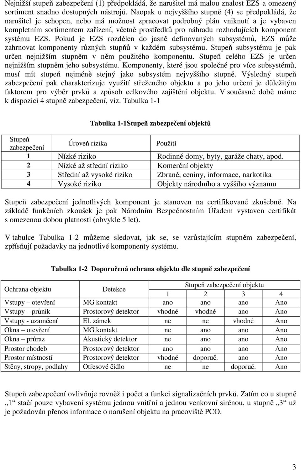 rozhodujících komponent systému EZS. Pokud je EZS rozdělen do jasně definovaných subsystémů, EZS může zahrnovat komponenty různých stupňů v každém subsystému.