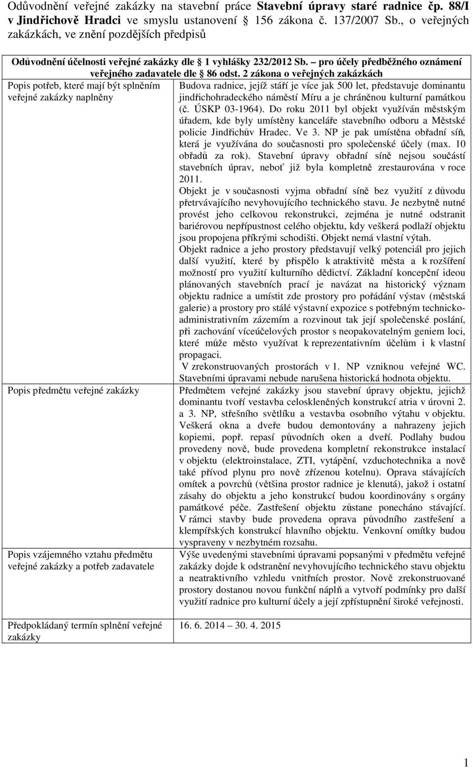 je chráněnou kulturní památkou (č. ÚSKP 03-1964). Do roku 2011 byl objekt využíván městským úřadem, kde byly umístěny kanceláře stavebního odboru a Městské policie Jindřichův Hradec. Ve 3.