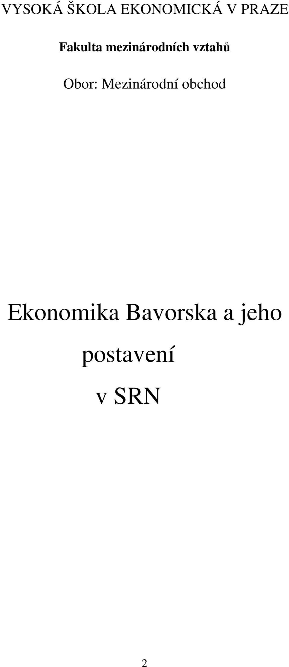 Obor: Mezinárodní obchod
