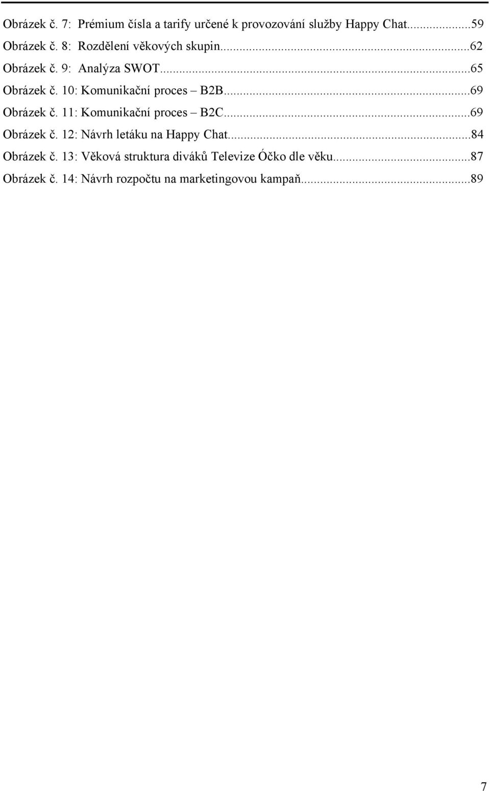 ..69 Obrázek č. 11: Komunikační proces B2C...69 Obrázek č. 12: Návrh letáku na Happy Chat...84 Obrázek č.