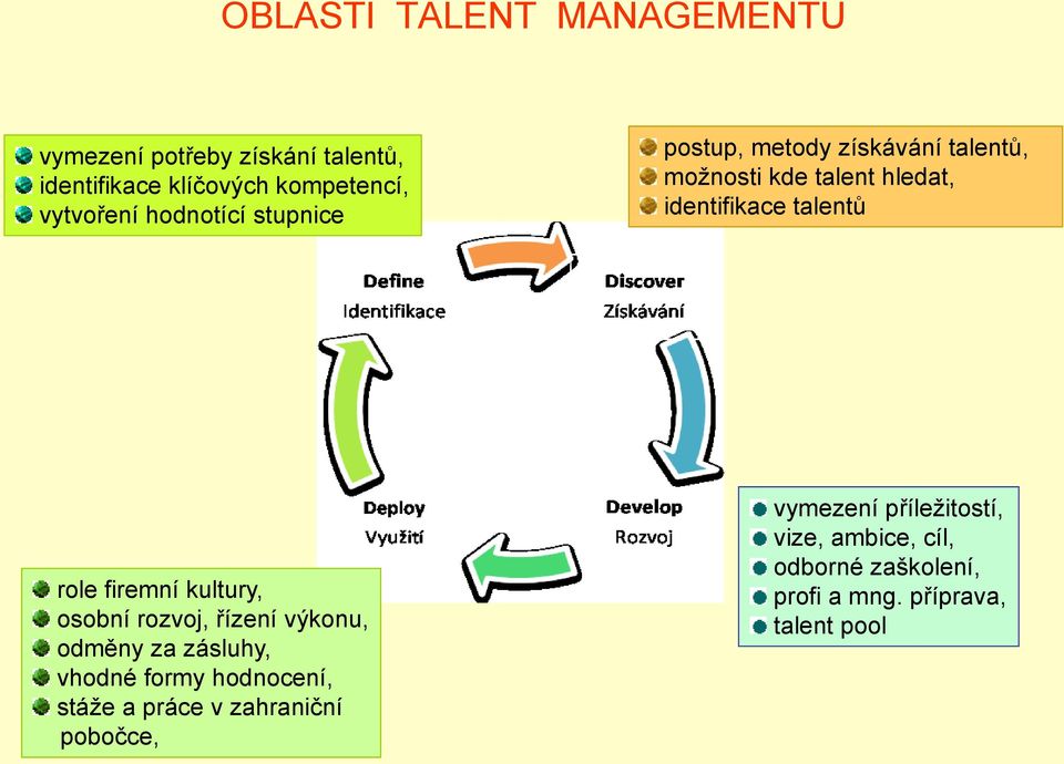 firemní kultury, osobní rozvoj, řízení výkonu, odměny za zásluhy, vhodné formy hodnocení, stáţe a práce v