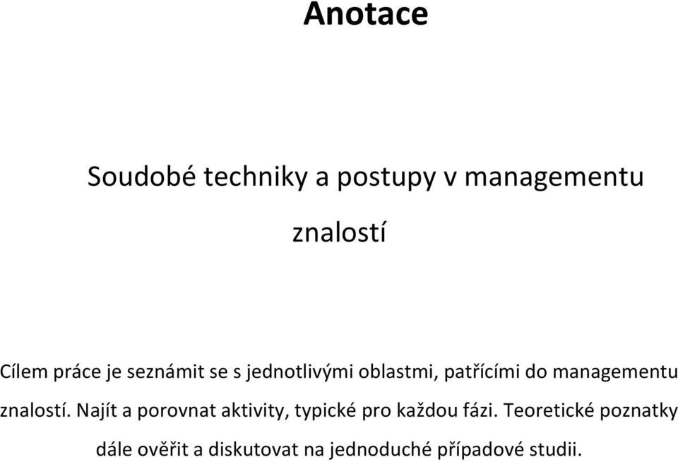 managementu znalostí.