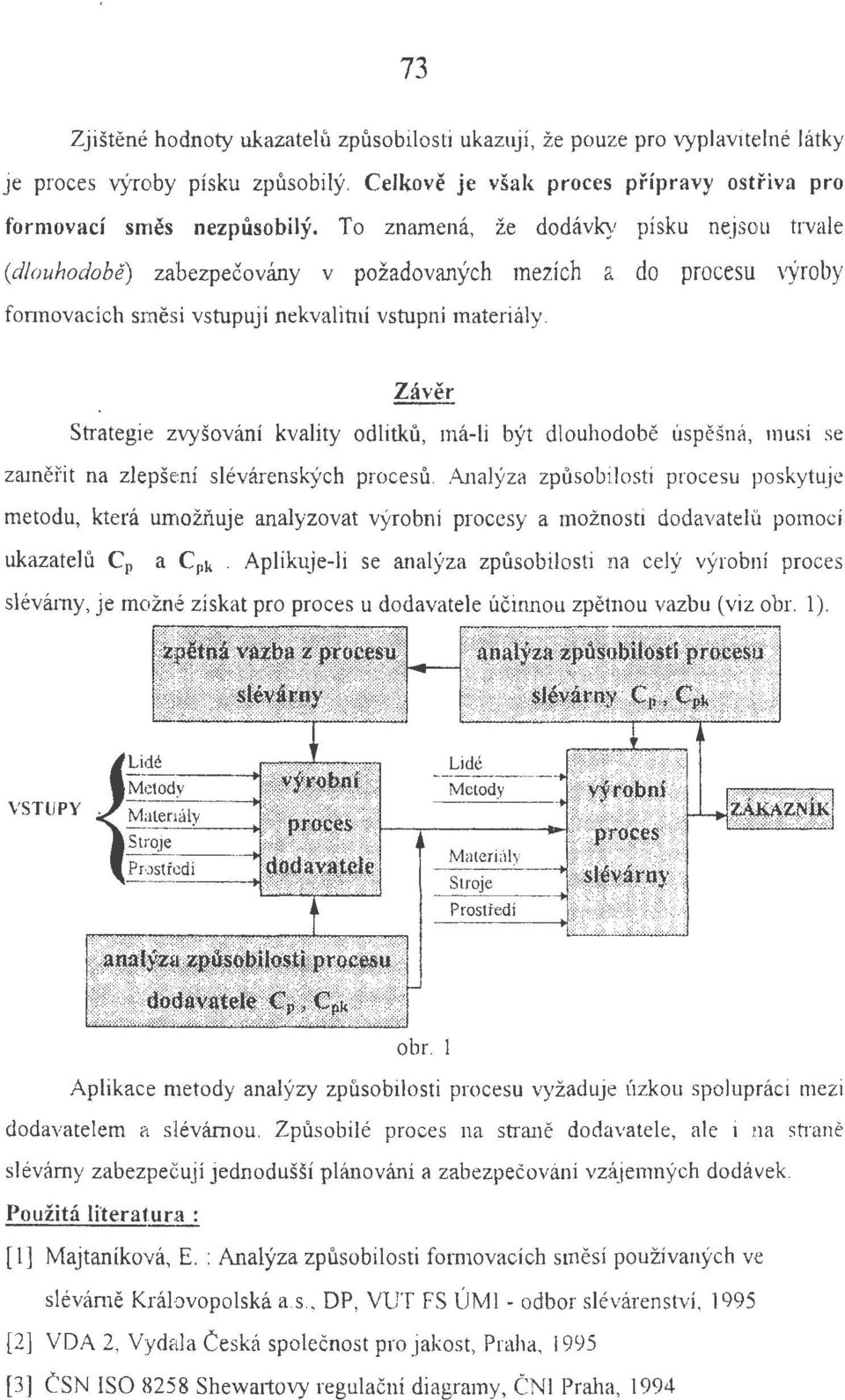 Zaver Strategie zvysovani kvality odlitku, ma-li byt dlouhodobe uspesna, musi se zamei'it na zlepseni slevarenskych procesu.