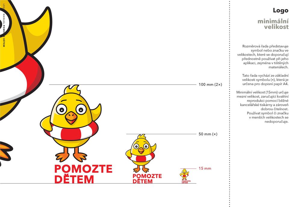 100 mm (2 ) Tato řada vychází ze základní velikosti symbolu ( ), která je určena pro dopisní papír A4.