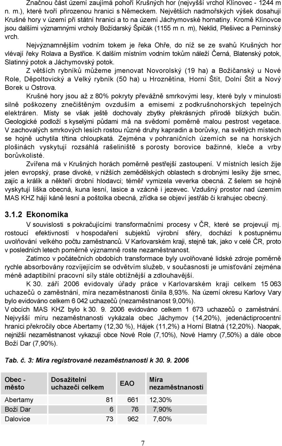 m), Neklid, Plešivec a Perninský vrch. Nejvýznamnějším vodním tokem je řeka Ohře, do níž se ze svahů Krušných hor vlévají řeky Rolava a Bystřice.