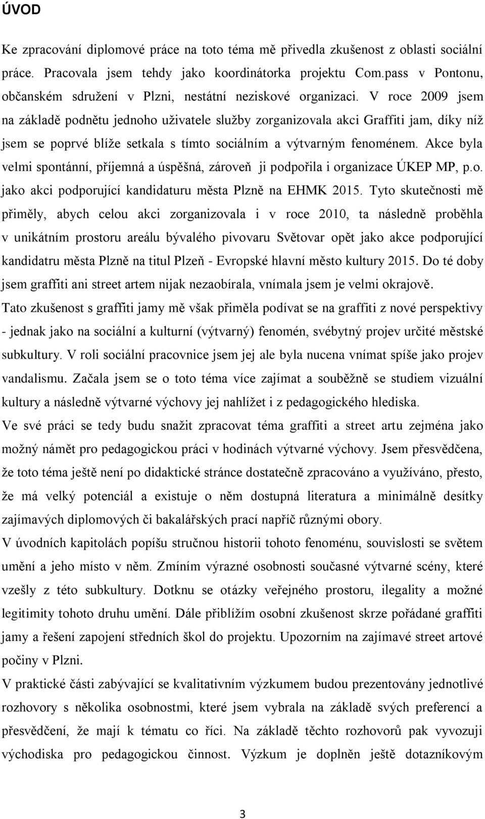 V roce 2009 jsem na základě podnětu jednoho uživatele služby zorganizovala akci Graffiti jam, díky níž jsem se poprvé blíže setkala s tímto sociálním a výtvarným fenoménem.