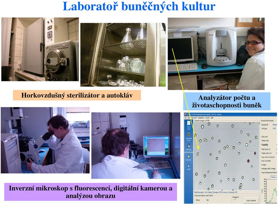 životaschopnosti buněk Inverzní mikroskop s