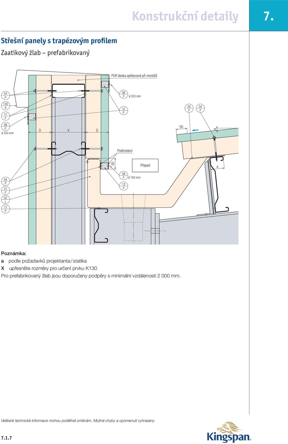 13 á 150 mm oznámk: podle poždvků projektnt / sttik X upřesněte rozměry pro určení