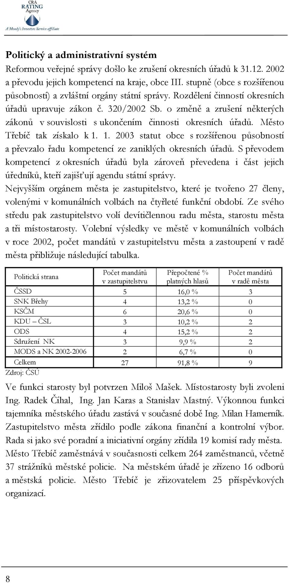 o změně a zrušení některých zákonů v souvislosti s ukončením činnosti okresních úřadů. Město Třebíč tak získalo k 1.