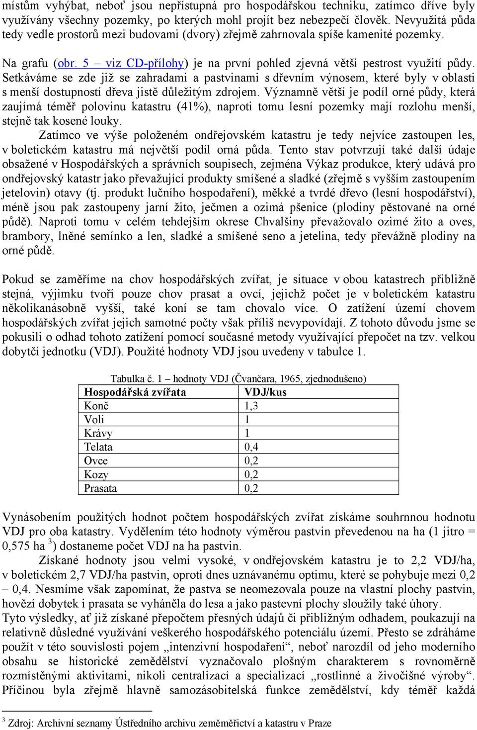 Setkáváme se zde již se zahradami a pastvinami s dřevním výnosem, které byly v oblasti s menší dostupností dřeva jistě důležitým zdrojem.