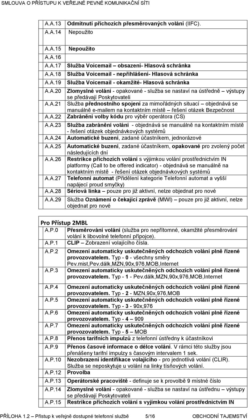 výstupy se předávají Poskytovateli Služba přednostního spojení za mimořádných situací objednává se manuálně e-mailem na kontaktním místě řešení otázek Bezpečnost Zabránění volby kódu pro výběr