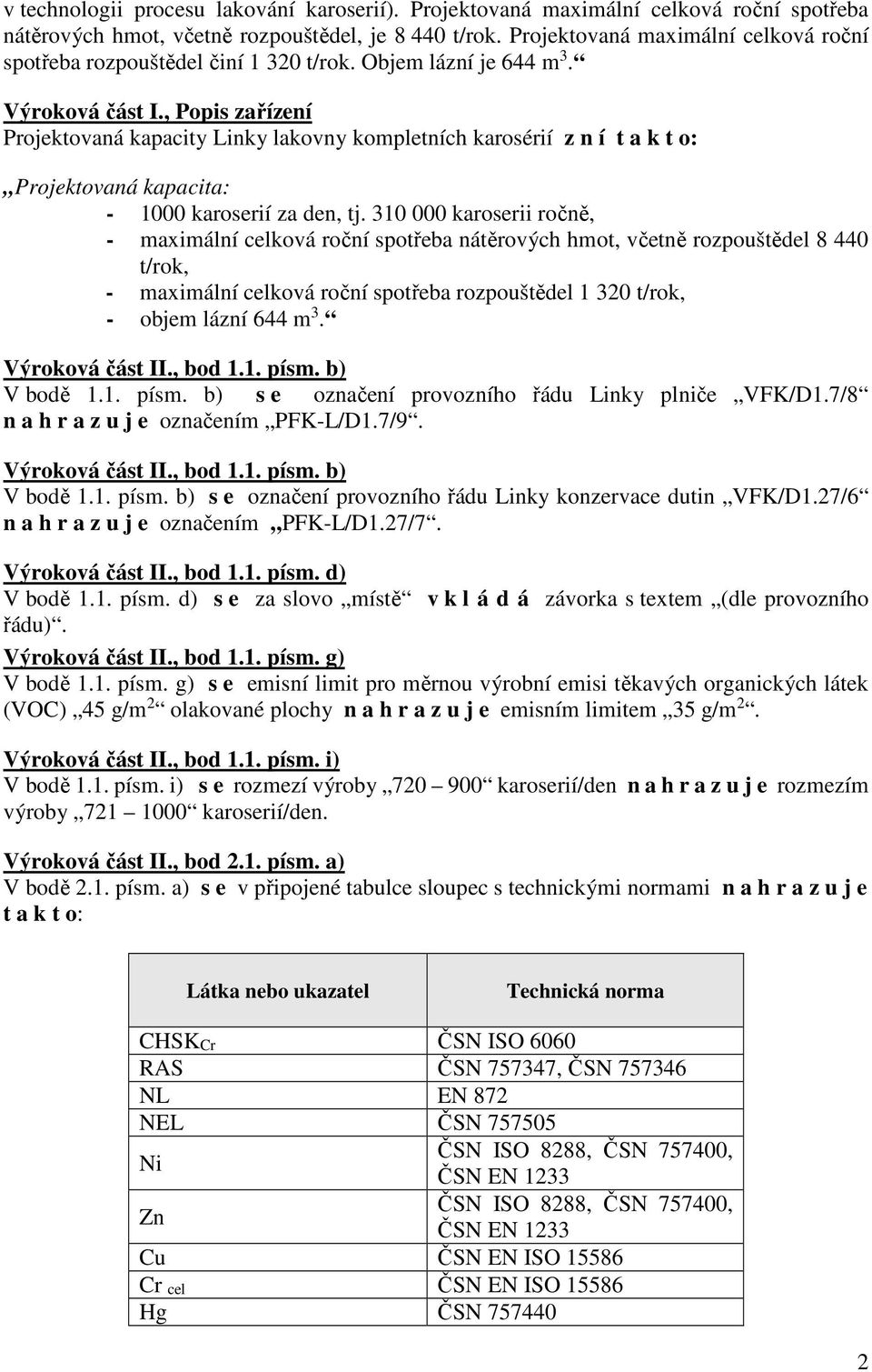 , Popis zařízení Projektovaná kapacity Linky lakovny kompletních karosérií z n í t a k t o: Projektovaná kapacita: - 1000 karoserií za den, tj.