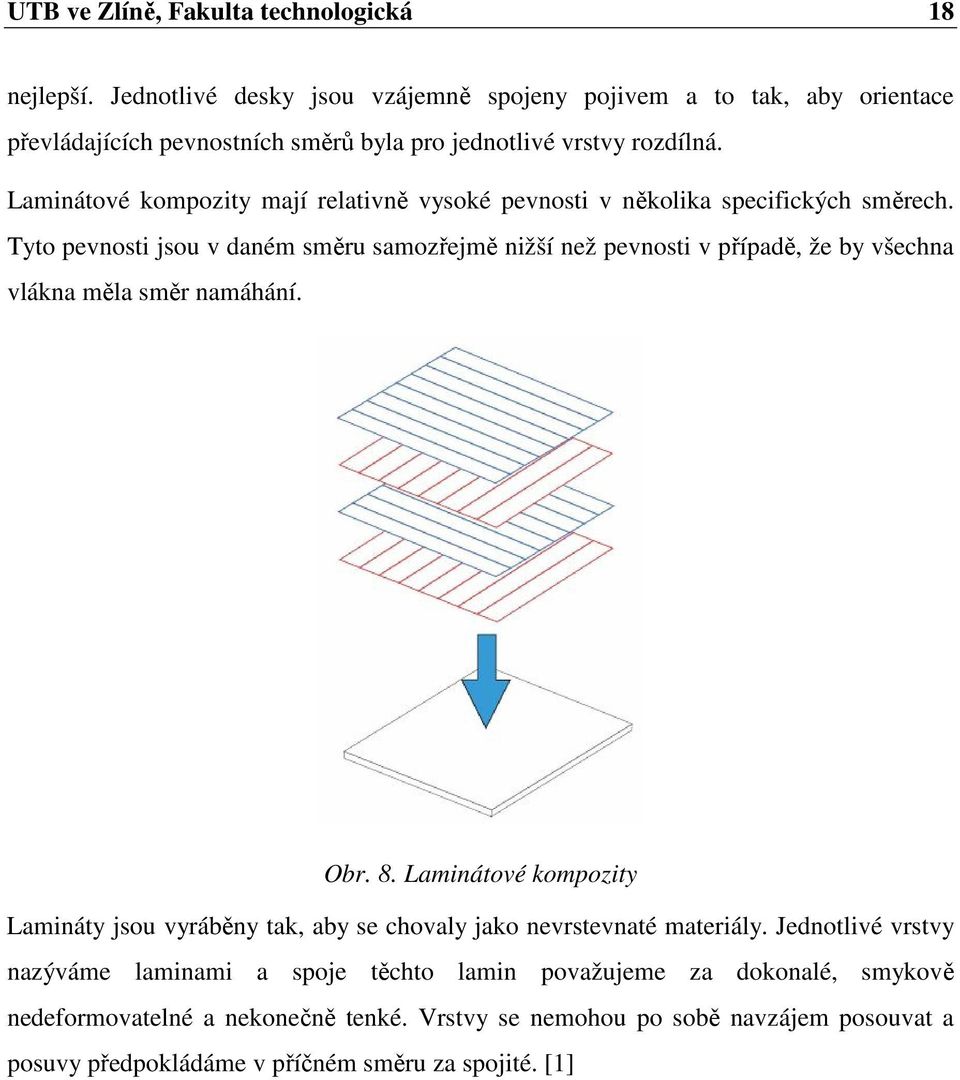 Laminátové kompozity mají relativně vysoké pevnosti v několika specifických směrech.