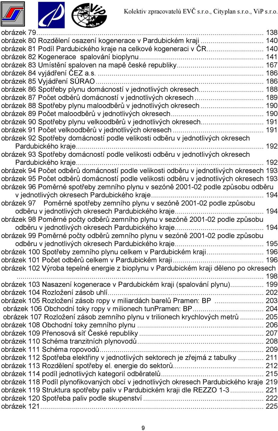 .. 188 obrázek 87 Počet odběrů domácností v jednotlivých okresech... 189 obrázek 88 Spotřeby plynu maloodběrů v jednotlivých okresech... 190 obrázek 89 Počet maloodběrů v jednotlivých okresech.