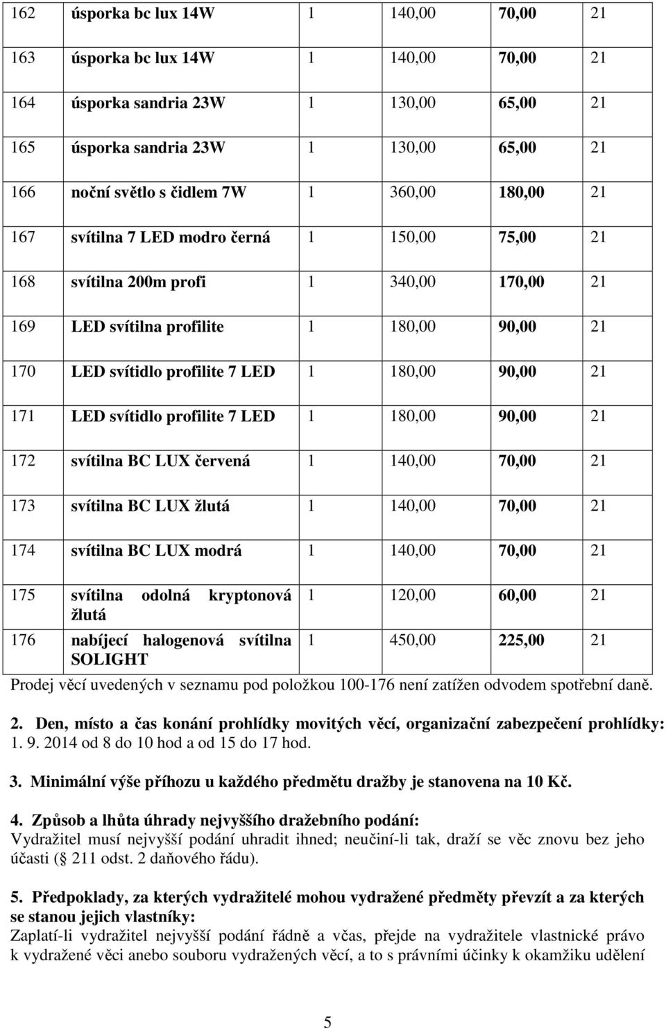 90,00 21 171 LED svítidlo profilite 7 LED 1 180,00 90,00 21 172 svítilna BC LUX červená 1 140,00 70,00 21 173 svítilna BC LUX žlutá 1 140,00 70,00 21 174 svítilna BC LUX modrá 1 140,00 70,00 21 175
