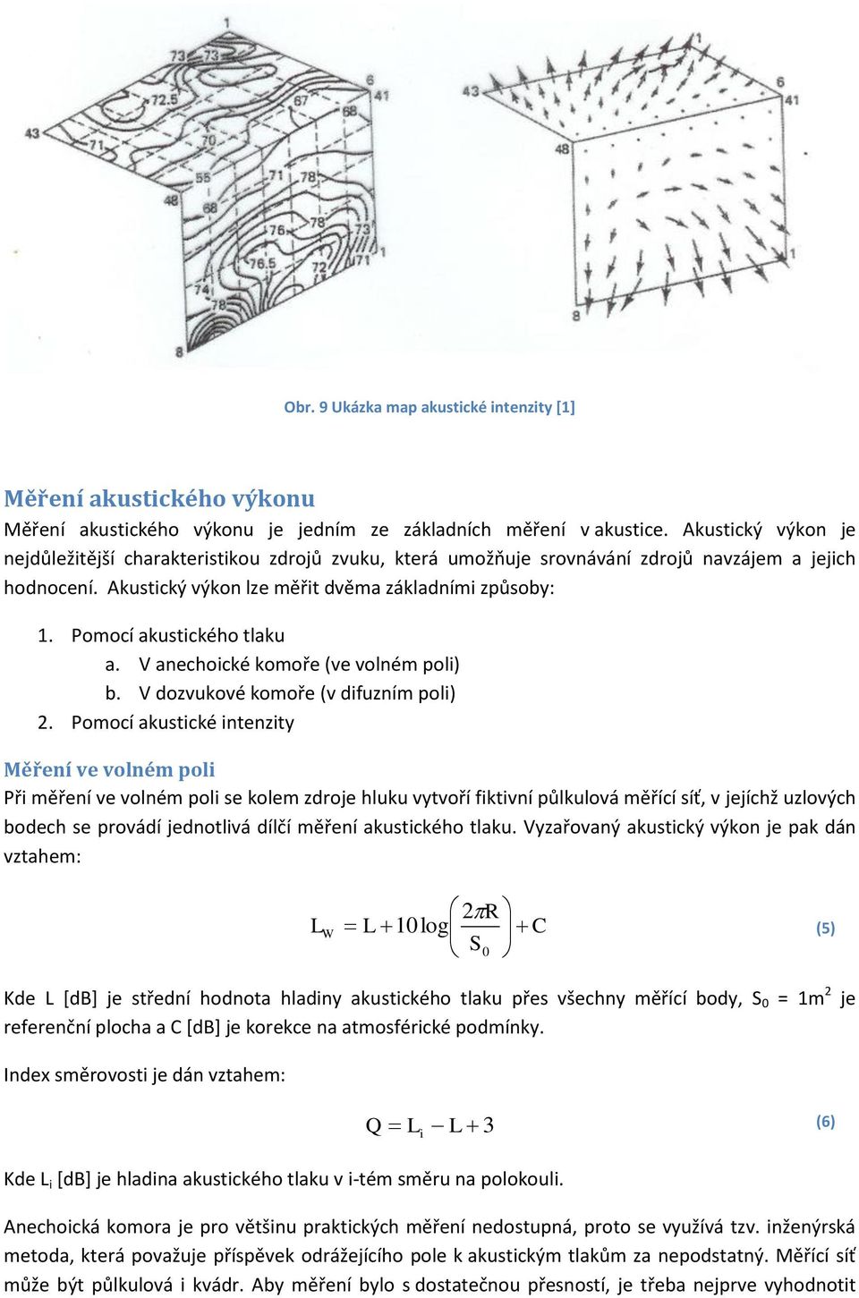 Pomocí akustického tlaku a. V anechoické komoře (ve volném poli) b. V dozvukové komoře (v difuzním poli) 2.