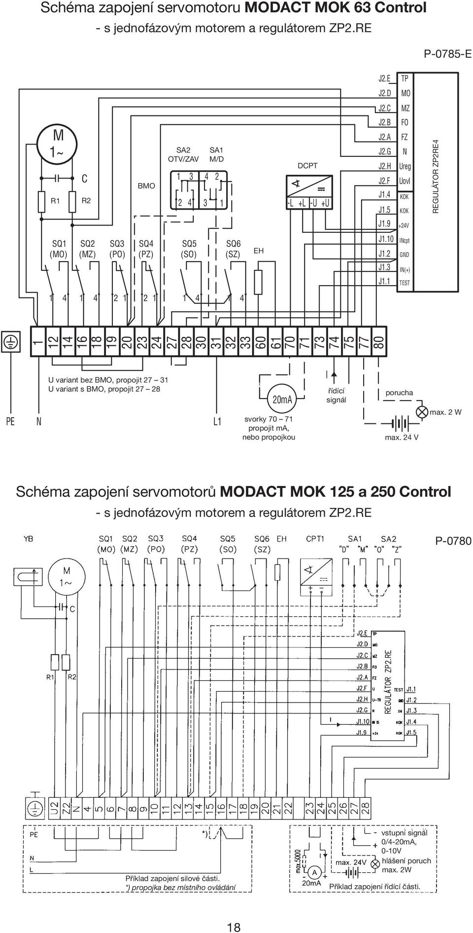 71 propojit ma, nebo propojkou řídící signál porucha max. 24 V max.