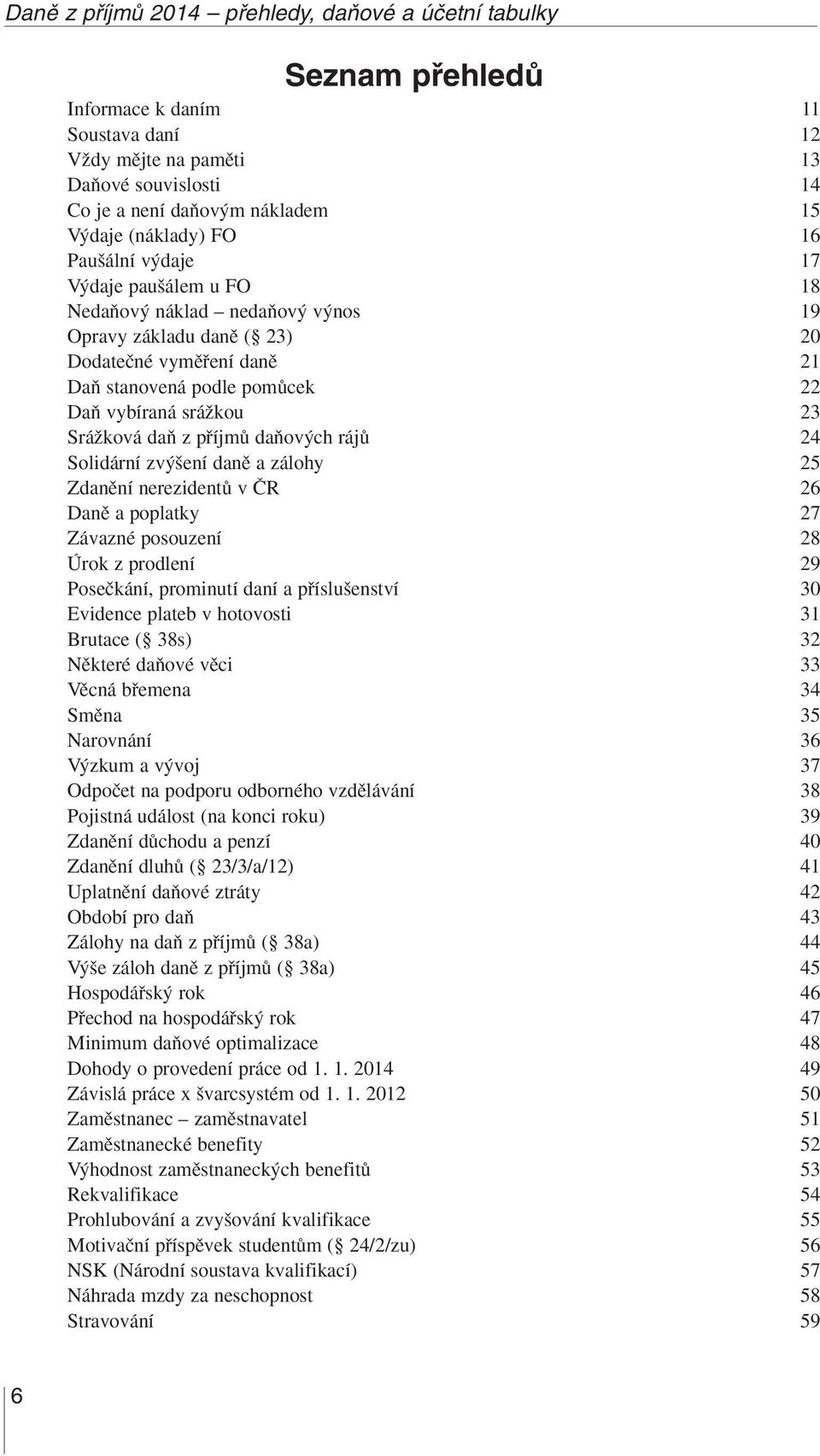 23 SráÏková daà z pfiíjmû daàov ch rájû 24 Solidární zv ení danû a zálohy 25 Zdanûní nerezidentû v âr 26 Danû a poplatky 27 Závazné posouzení 28 Úrok z prodlení 29 Poseãkání, prominutí daní a pfiíslu