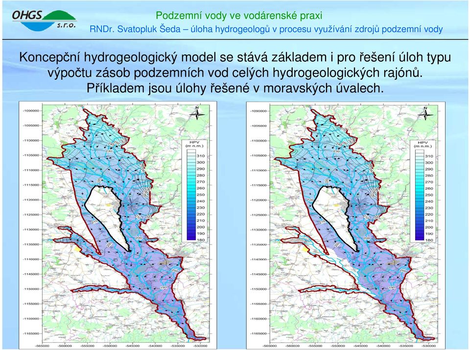 podzemních vod celých hydrogeologických