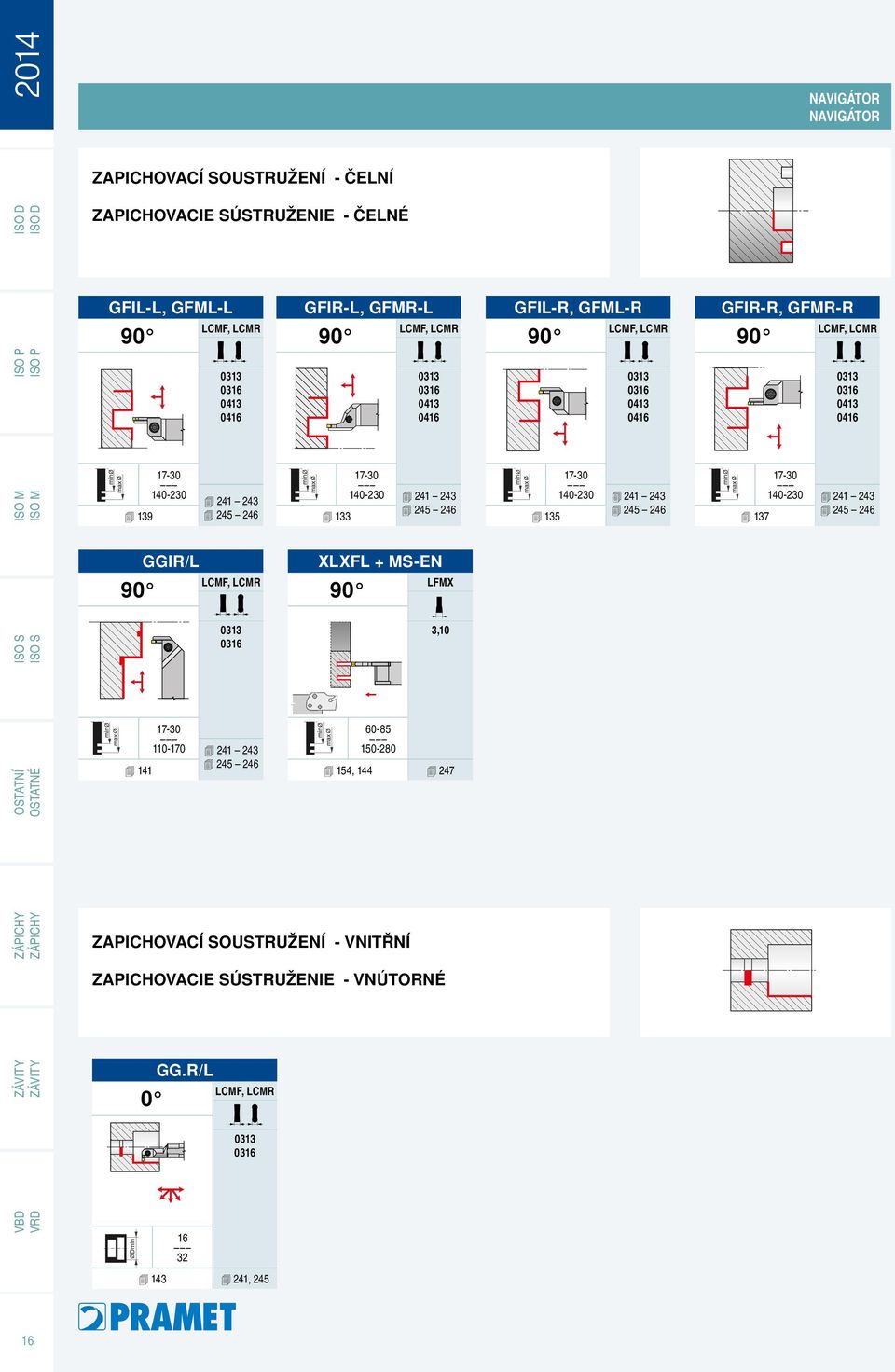 LCMR 0313 0316 0413 0416 1730 140230 4 241 243 4 245 246 4 133 XLXFL + MSEN 90 6085 150280 LFMX 3,10 4 154, 144 4 247 zapichovací soustružení vnitřní zapichovacie