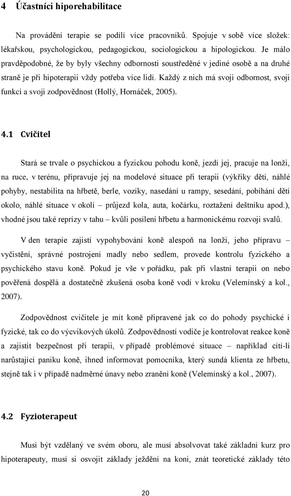 Každý z nich má svoji odbornost, svoji funkci a svoji zodpovědnost (Hollý, Hornáček, 2005). 4.