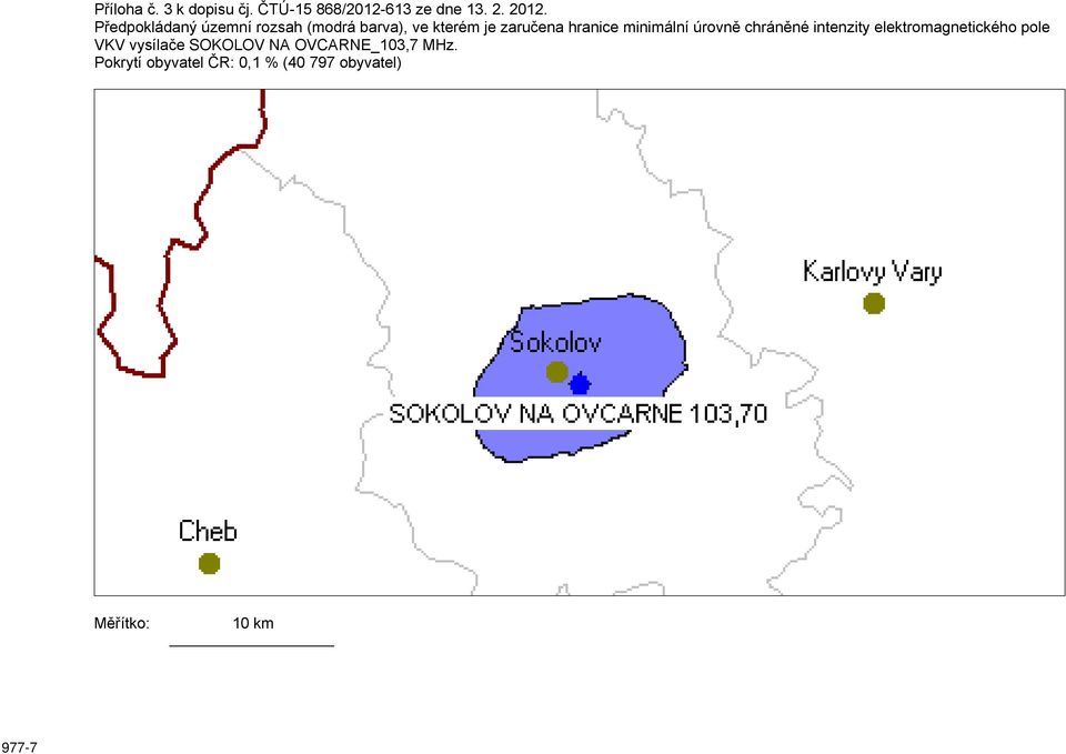 minimální úrovně chráněné intenzity elektromagnetického pole VKV vysílače