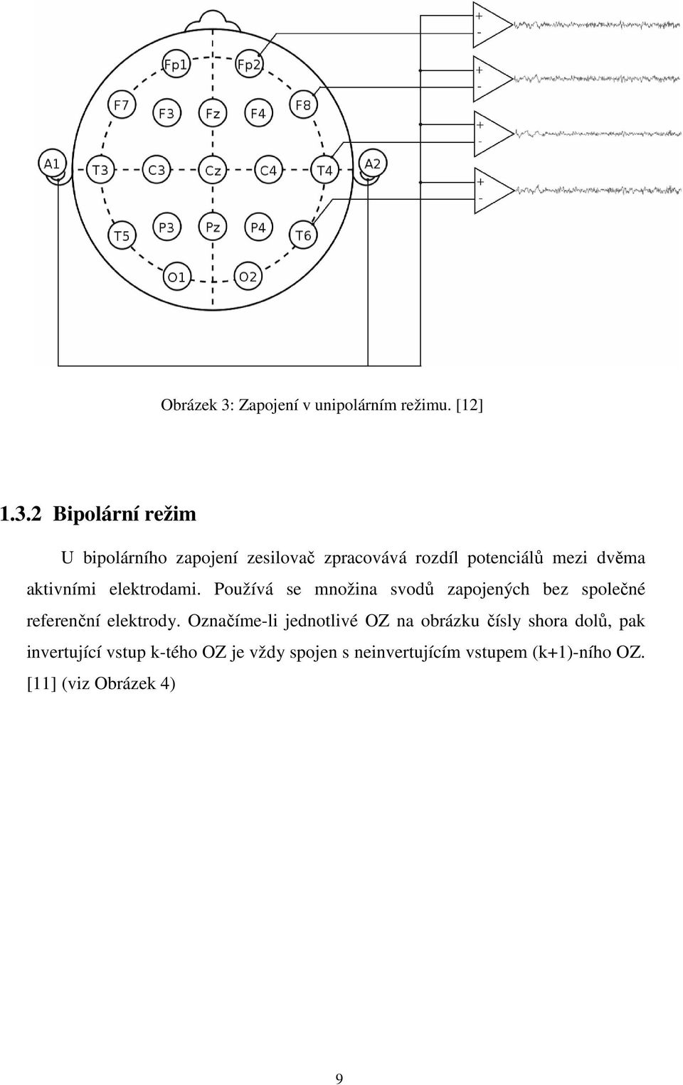 2 Bipolární režim U bipolárního zapojení zesilovač zpracovává rozdíl potenciálů mezi dvěma