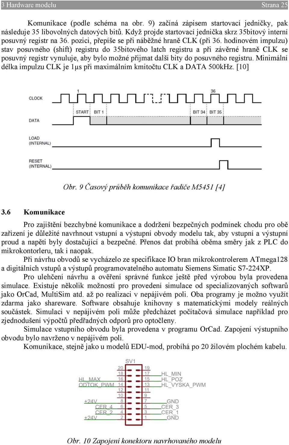 hodinovém impulzu) stav posuvného (shift) registru do 35bitového latch registru a při závěrné hraně CLK se posuvný registr vynuluje, aby bylo možné přijmat další bity do posuvného registru.