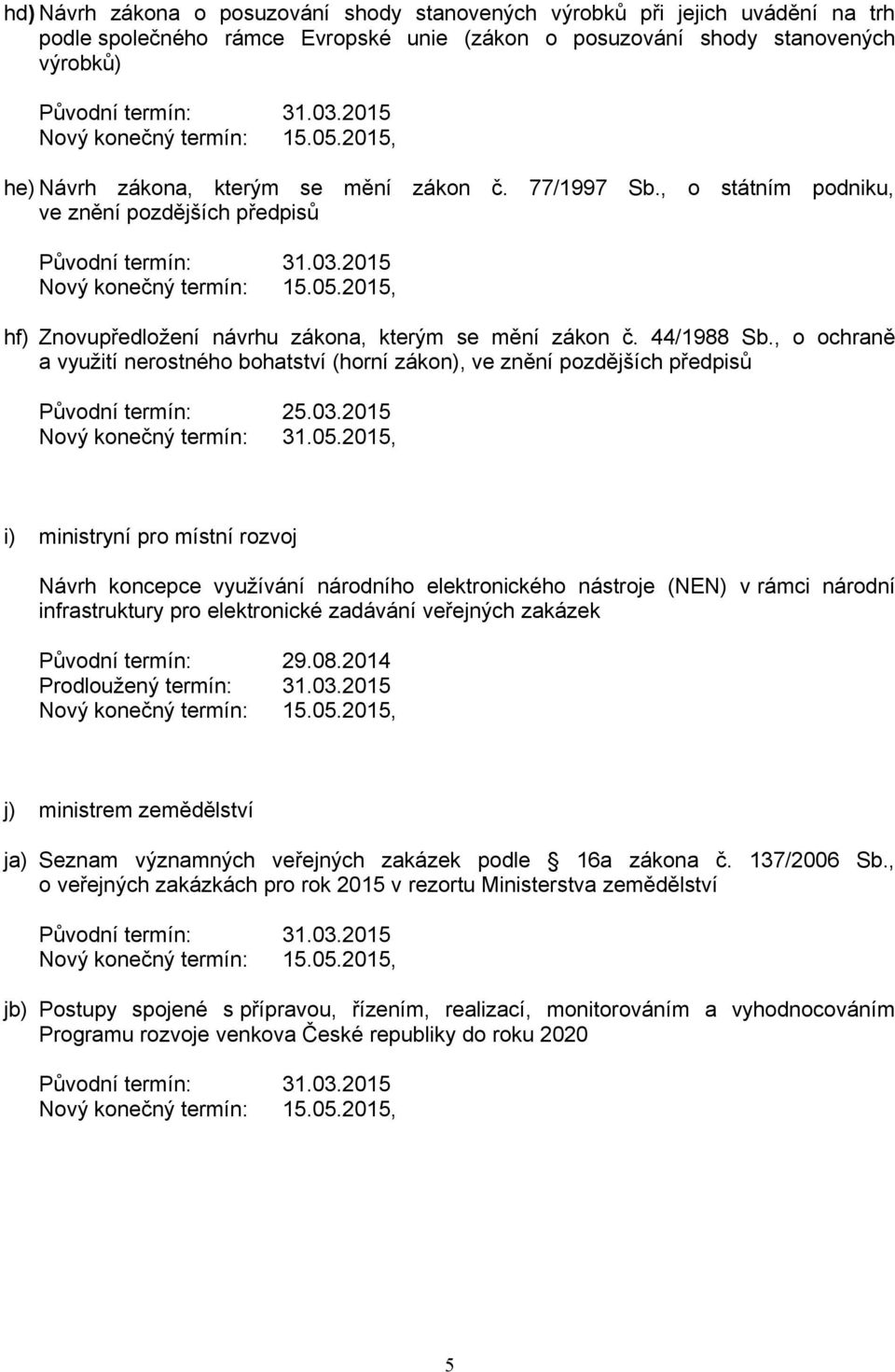 , o ochraně a využití nerostného bohatství (horní zákon), ve znění pozdějších předpisů Původní termín: 25.03.