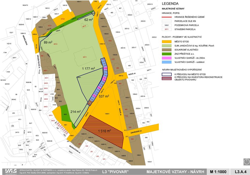 1993/10 1993/9 1993/4 2001/2 790 2005/2 POZEMKOVÁ PARCELA STAVEBNÍ PARCELA PLOCHY - POZEMKY VE VLASTNICTVÍ: 102/10 1794 4184 3915/33 3915/8 224/1 MERKLÍNKA 99 3913/5 DRUŽSTEVNÍ ul.