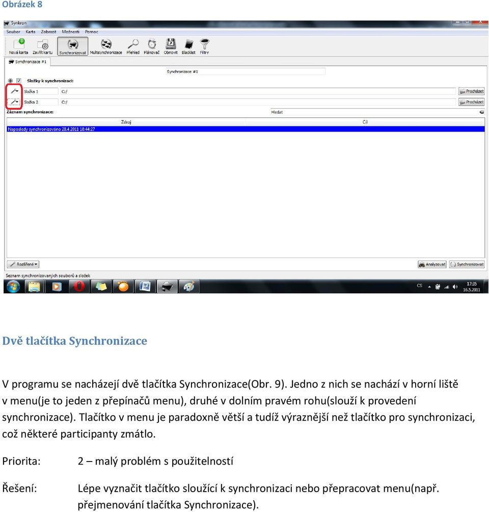 synchronizace).