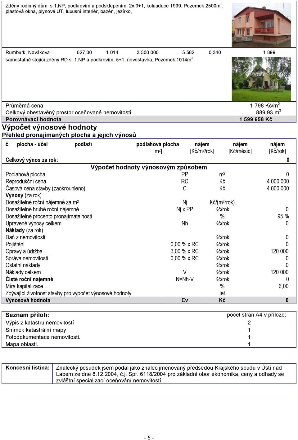 NP a podkrovím, 5+1, novostavba.