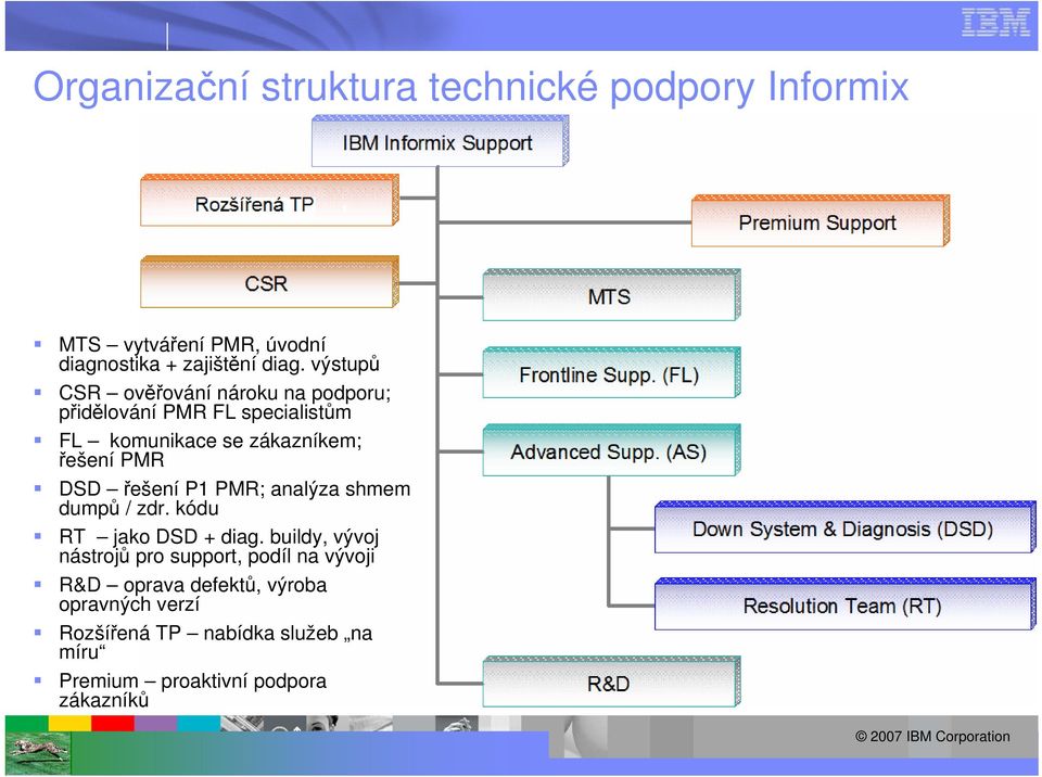 DSD řešení P1 PMR; analýza shmem dumpů / zdr. kódu RT jako DSD + diag.