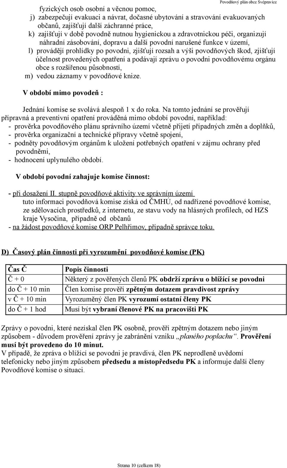 účelnost provedených opatření a podávají zprávu o povodni povodňovému orgánu obce s rozšířenou působností, m) vedou záznamy v povodňové knize.