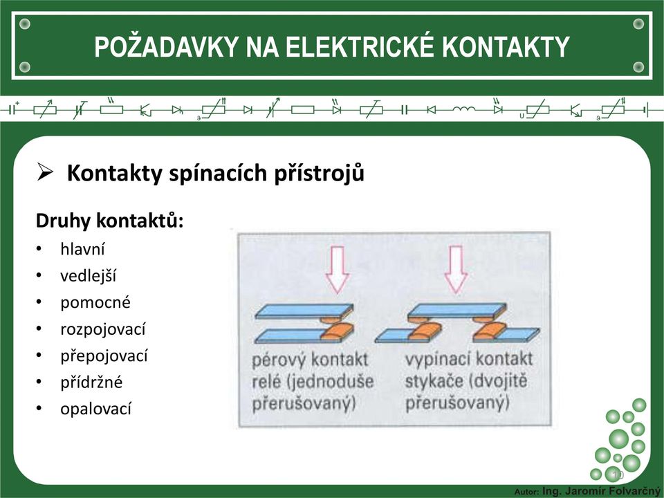 vedlejší pomocné rozpojovací