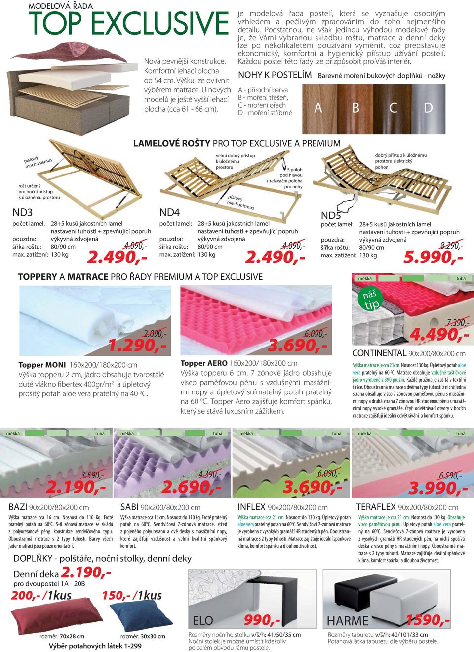 Komfortní lehací plocha od 54 cm. Výšku lze ovlivnit výběrem matrace. U nových modelů je ještě vyšší lehací plocha (cca 61-66 cm). ekonomický, komfortní a hygienický přístup užívání postelí.