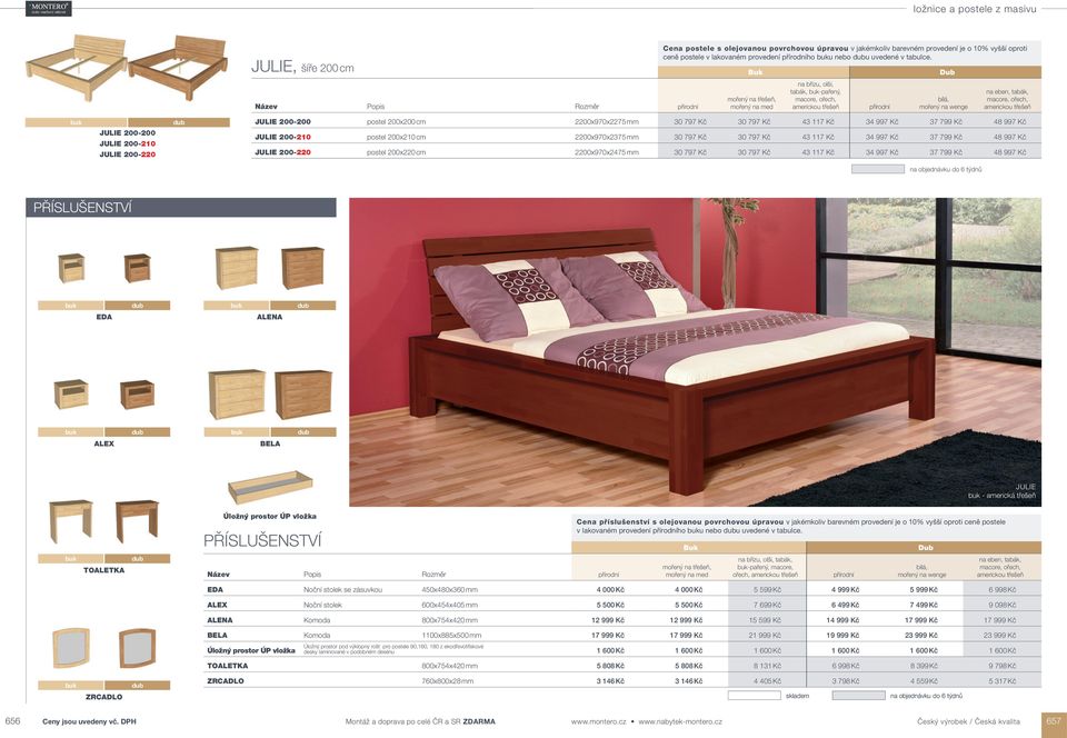 Název Popis Rozměr na, na med na břízu, olši, tabák, -pařený, na wenge na eben, tabák, 200-200 postel 200x200 cm 2200x970x2275 mm 30 797 Kč 30 797 Kč 43 117 Kč 34 997 Kč 37 799 Kč 48 997 Kč 200-200