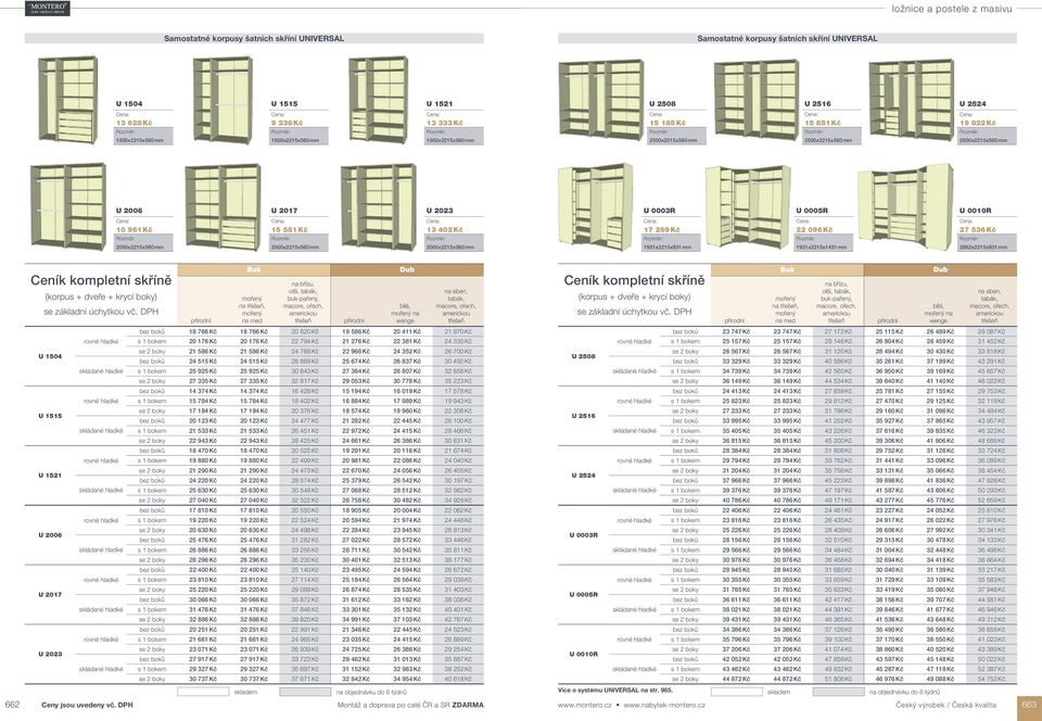 269 Kč 22 096 Kč 27 536 Kč 2000x2215x560 mm 2000x2215x560 mm 2000x2215x560 mm 1931x2215x931 mm 1931x2215x1431 mm 2862x2215x931 mm Ceník kompletní skříně (korpus + dveře + krycí boky) se základní