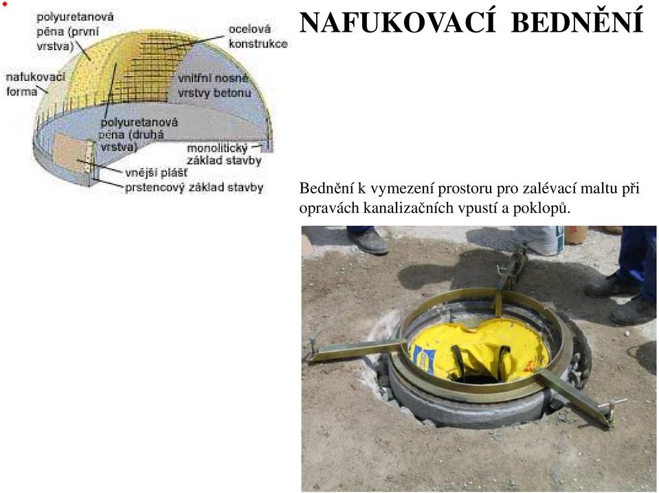 zalévací maltu při opravách