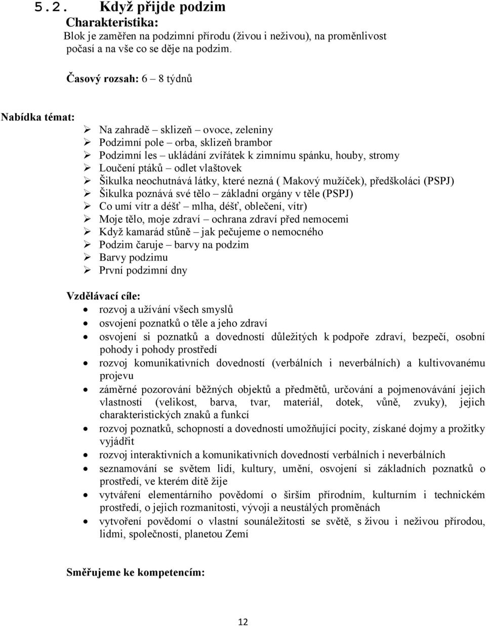 vlaštovek Šikulka neochutnává látky, které nezná ( Makový mužíček), předškoláci (PSPJ) Šikulka poznává své tělo základní orgány v těle (PSPJ) Co umí vítr a déšť mlha, déšť, oblečení, vítr) Moje tělo,