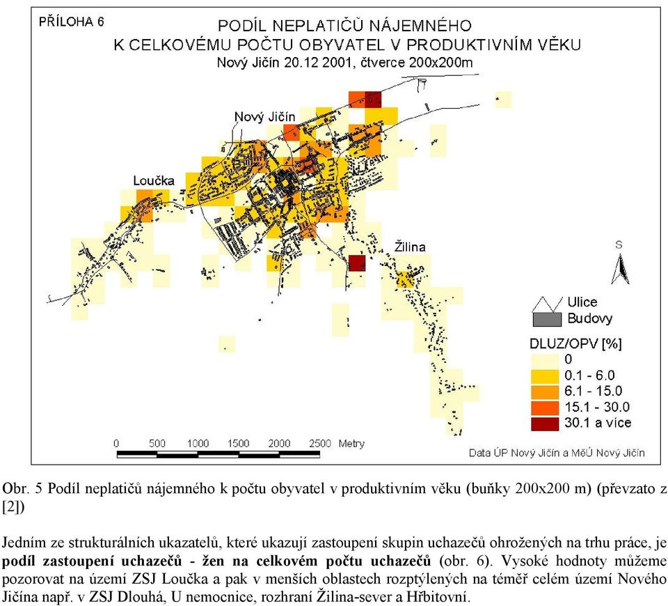 uchazečů - žen na celkovém počtu uchazečů (obr. 6).