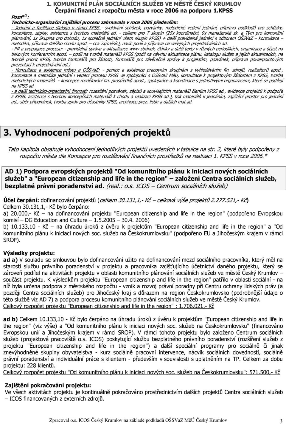 a Tým pro komunitní plánování, 1x Skupina pro dohodu, 1x společné jednání všech skupin KPSS) + další pravidelná jednání s odborem OŠSVaZ konzultace metodika, příprava dalšího chodu apod.