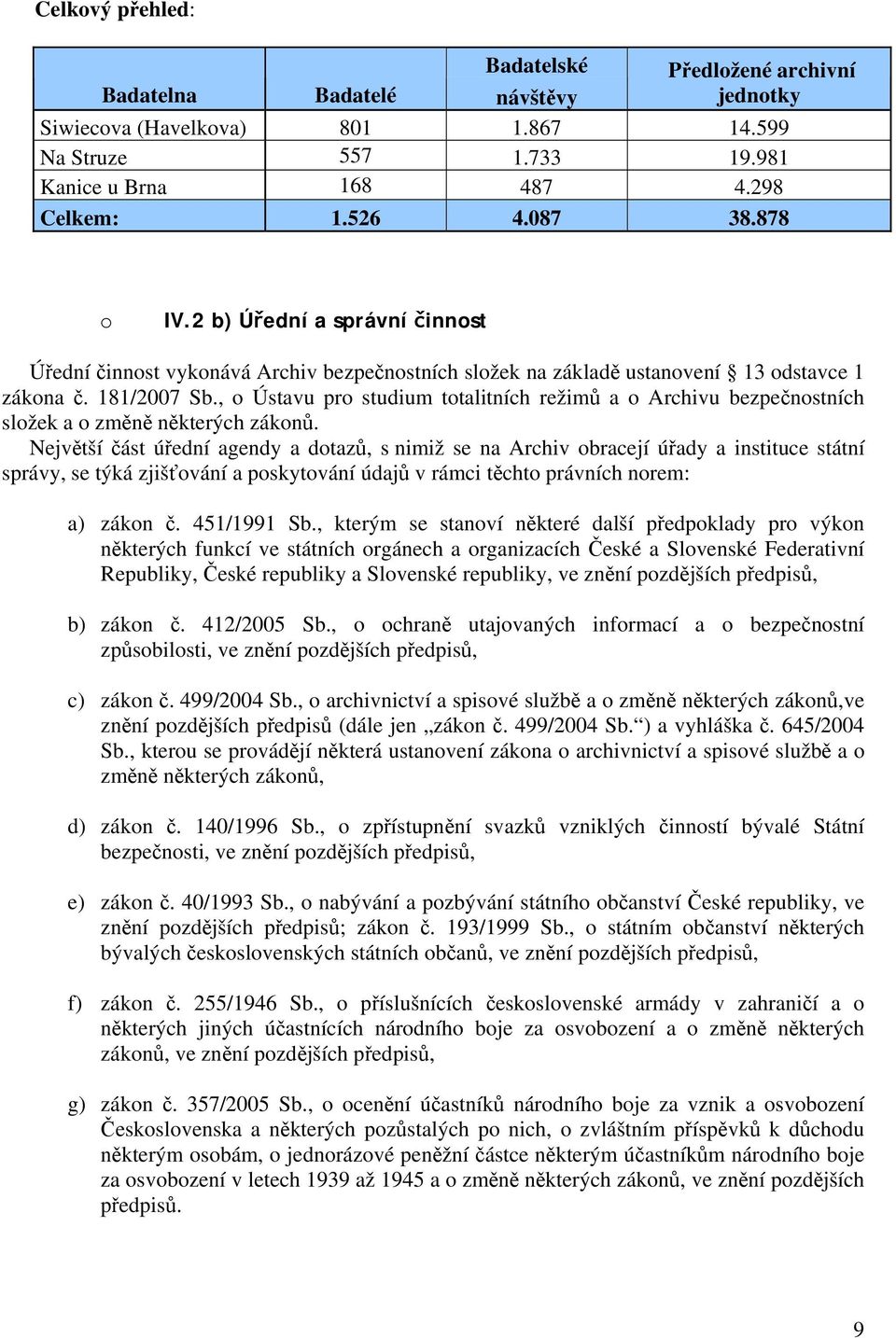 , o Ústavu pro studium totalitních režimů a o Archivu bezpečnostních složek a o změně některých zákonů.