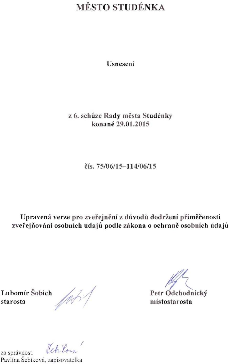 zverej fi ova ni osobnich ud ajii podle za kona 0 ochrane oso bnich udaju Lubomir Sobich