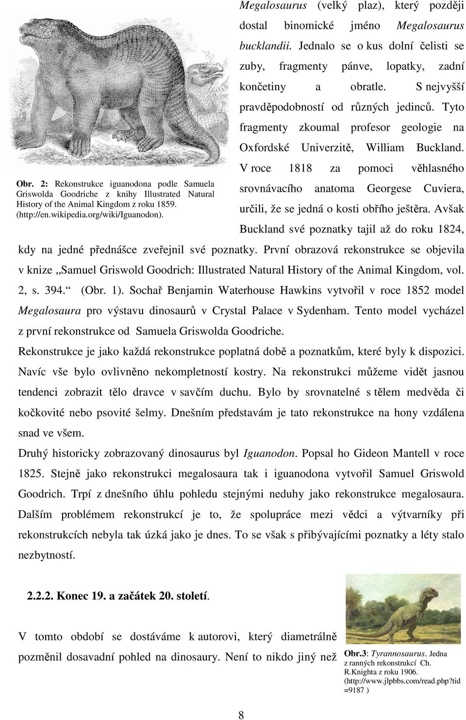 S nejvyšší pravděpodobností od různých jedinců. Tyto fragmenty zkoumal profesor geologie na Oxfordské Univerzitě, William Buckland.